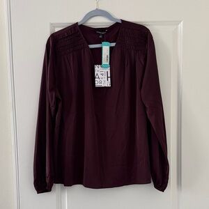 41 Hawthorn Deep Burgundy Blouse